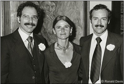Stanley Roseman, Myrdene Anderson, and Ronald Davis at the opening of the exhibition "The Saami People of Lappland," Peabody Museum, Yale University, 1977. � Ronald Davis