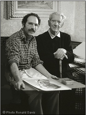 Stanley Roseman and Father Xavier Szunyogh in the Benedictine monk's room at the Archabbey of Pannonhalma, Hungary, 1978. � Photo Ronald Davis